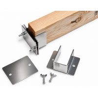 Stud 2x4 Parrot Perch Holder Mounting Bracket Set (Stainless Steel)
