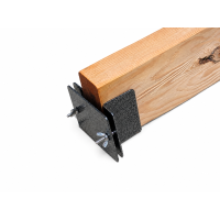 Stud 2x4 Parrot Perch Holder Mounting Bracket Set (Black Hammertone)